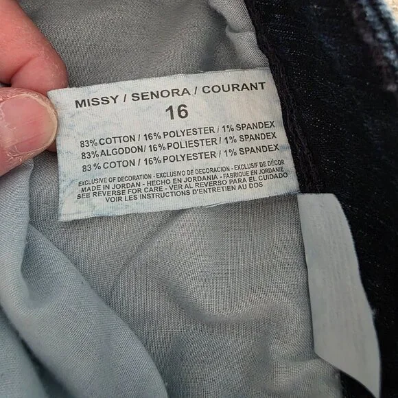 Gloria Vanderbilt Skimmer Capri Jeans Women's Size 16 Indigo Blue - Picture 4 of 8